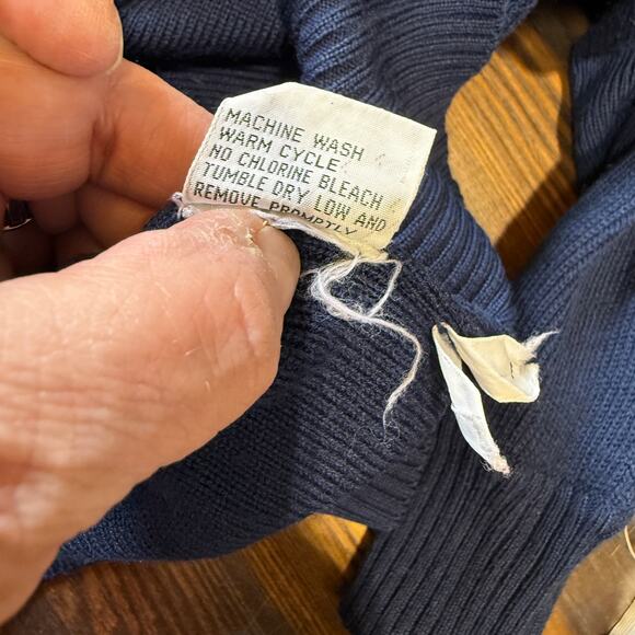 VTG Mountain Goat by White Stag Wool Blend Sweater With Rainbow Accents Size L - Picture 9 of 11